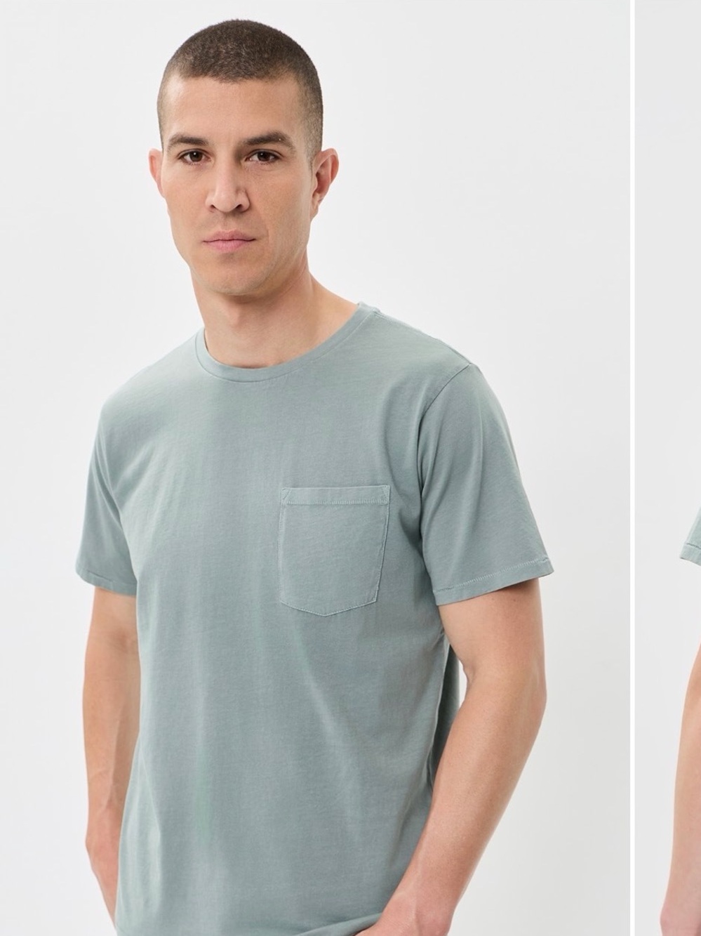 RAG & BONE Garment Dye Pocket Tee in Sage, sz XS men's